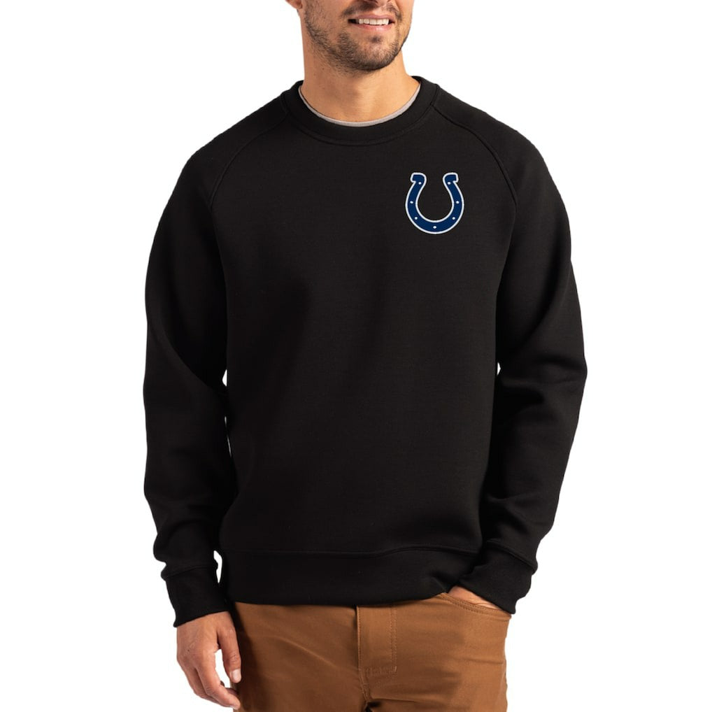 Indianapolis Colts Cutter & Buck Primary Logo Roam Recycled Raglan Pullover Sweatshirt - Black discount