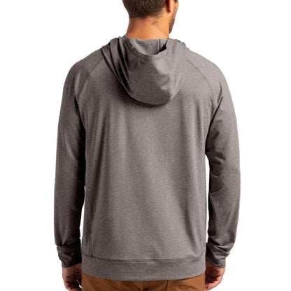 Green Bay Packers Cutter & Buck Adapt Knit Recycled Raglan Pullover Hoodie - Heather Gray discount