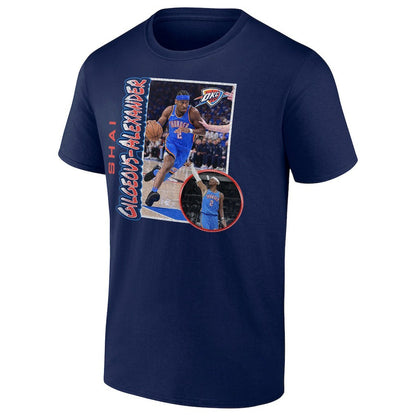 Shai Gilgeous-Alexander Oklahoma City Thunder '90s Player Graphic T-Shirt - Navy online