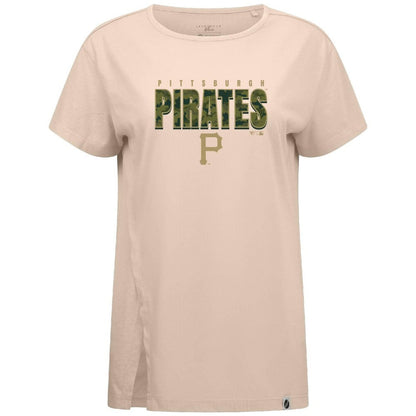 Pittsburgh Pirates Levelwear Women's Influx Protect W T-Shirt - Khaki