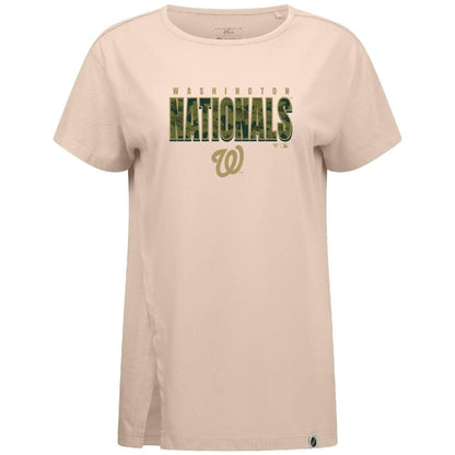 Washington Nationals Levelwear Women's Influx Protect W T-Shirt - Khaki