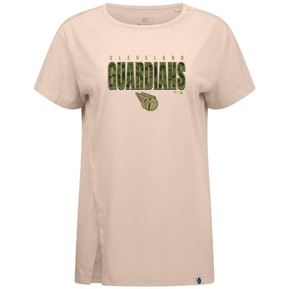 Cleveland Guardians Levelwear Women's Influx Protect W T-Shirt - Khaki