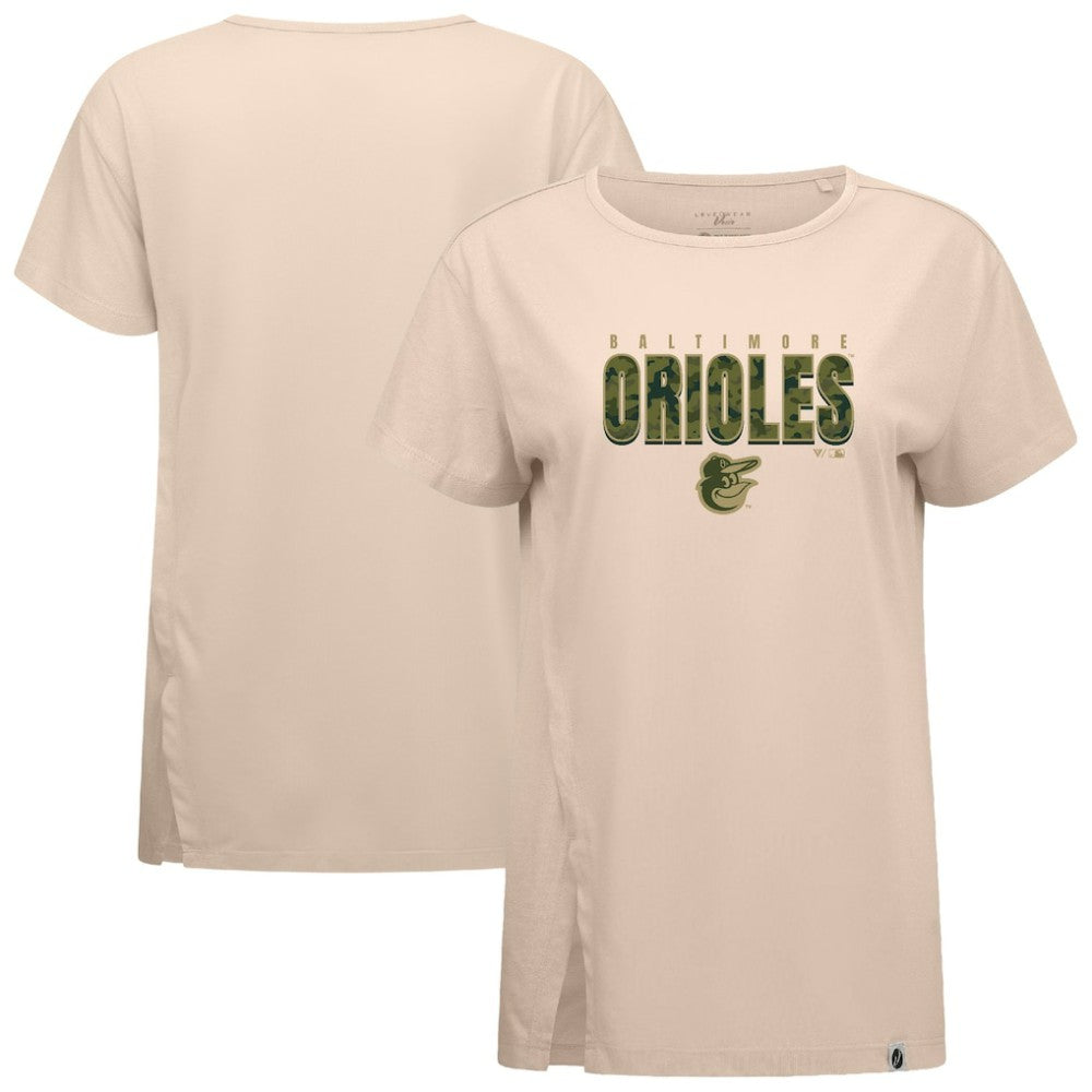 Baltimore Orioles Levelwear Women's Influx Protect W T-Shirt - Khaki