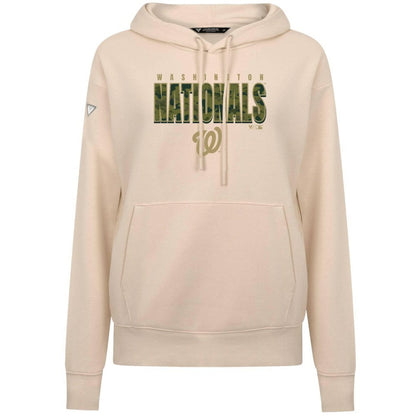 Washington Nationals Levelwear Women's Adorn Protect W Pullover Hoodie - Khaki