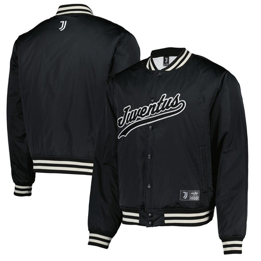 Juventus Collegiate Sateen Full-Snap Jacket - Black | Fanatics for sale
