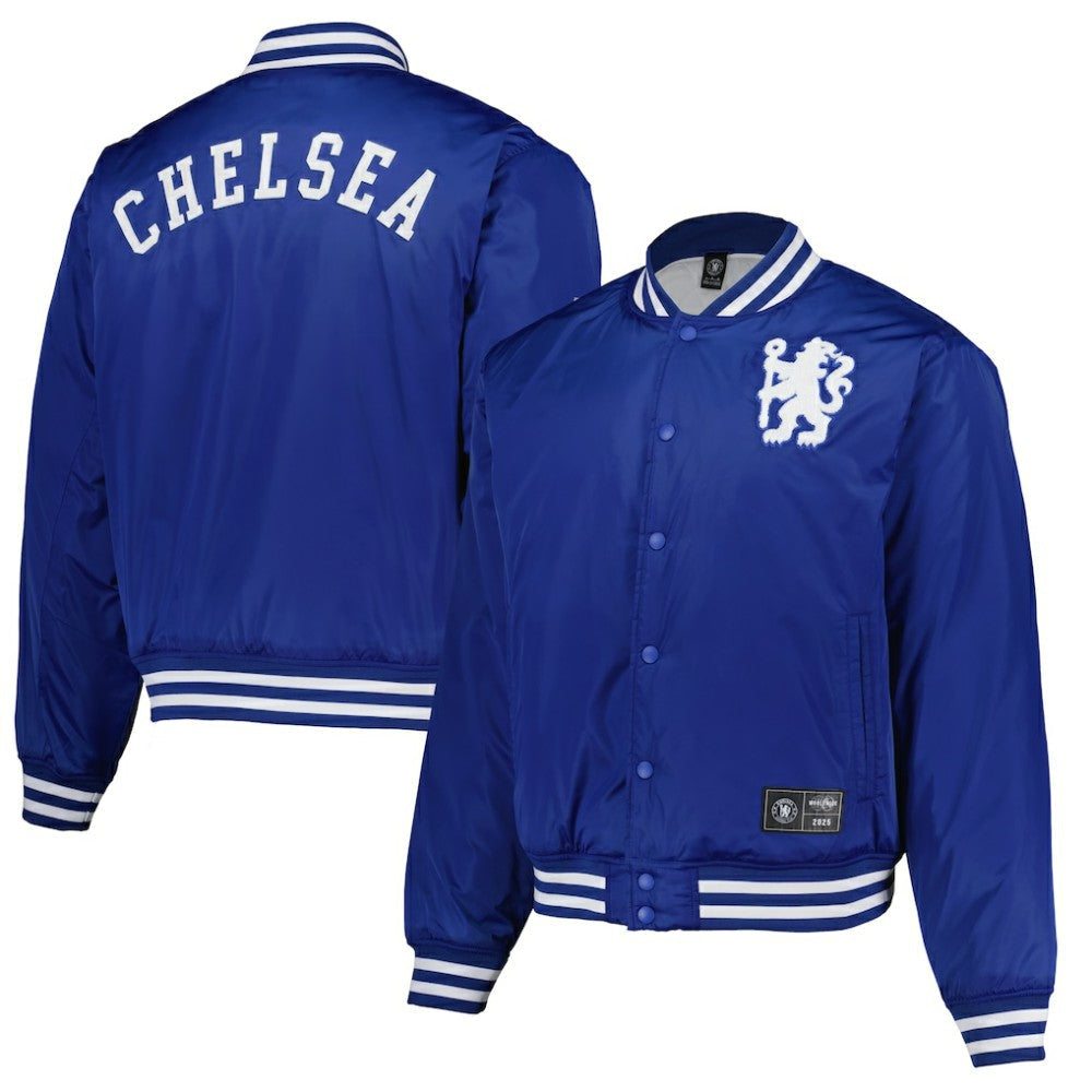 Chelsea Collegiate Sateen Full-Snap Jacket - Royal | Fanatics for sale