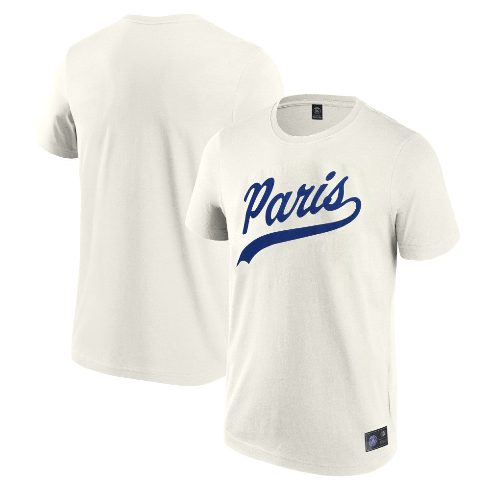 Paris Saint-Germain Collegiate T-Shirt - Cream | Fanatics shop