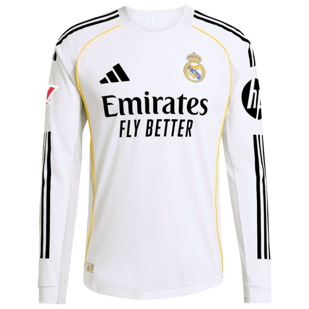 Federico Valverde Real Madrid 2025/26 Home Long Sleeve Jersey - White | Adidas cheap