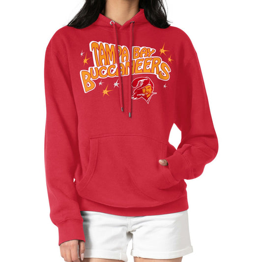 Tampa Bay Buccaneers Starter Women's Fireworks Fleece Pullover Hoodie - Red cheap