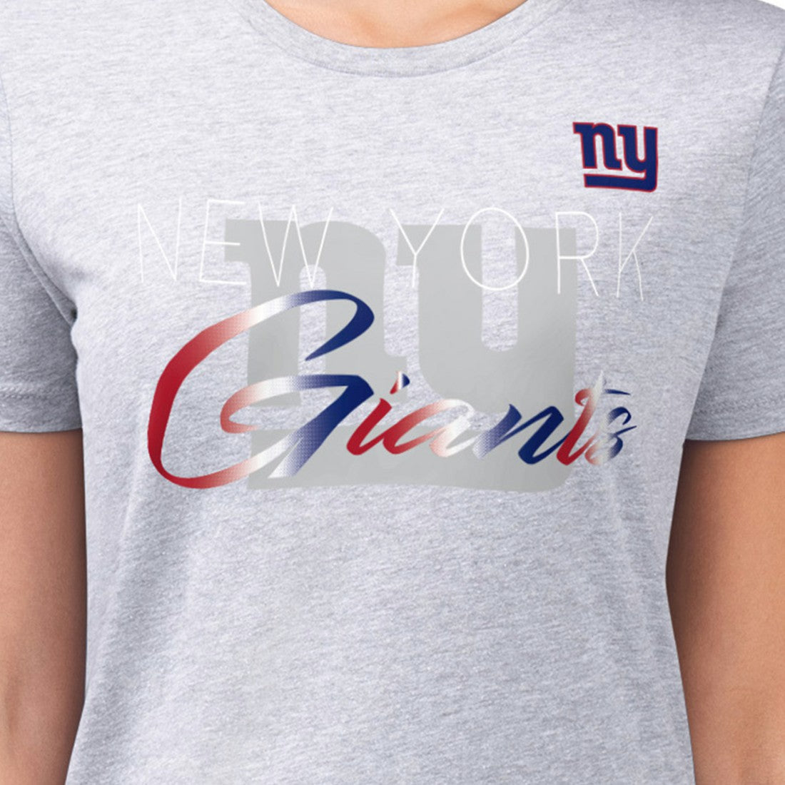 New York Giants G-III 4Her by Carl Banks Women's Super-Slim Fit Lightweight Shadow Logo T-Shirt - Gray sale