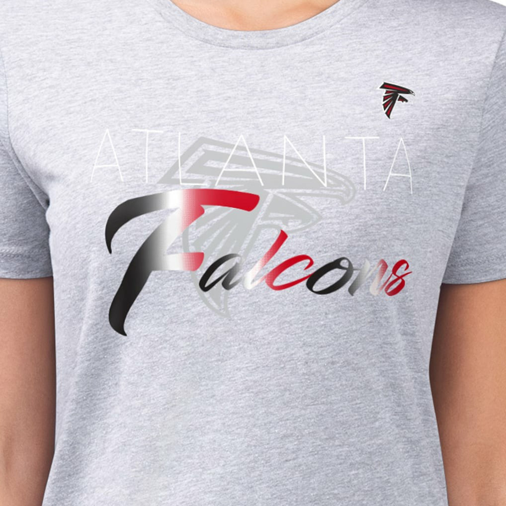 Atlanta Falcons G-III 4Her by Carl Banks Women's Super-Slim Fit Lightweight Shadow Logo T-Shirt - Gray online