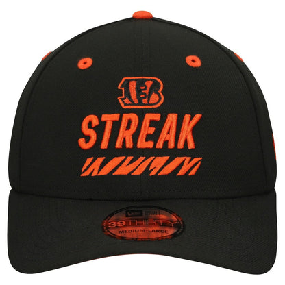 Cincinnati Bengals New Era STREAK Season Ticket Member 39THIRTY Flex Hat - Black sale