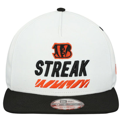 Cincinnati Bengals New Era STREAK Season Ticket Member 9FIFTY A-Frame Snapback Hat - White cheap