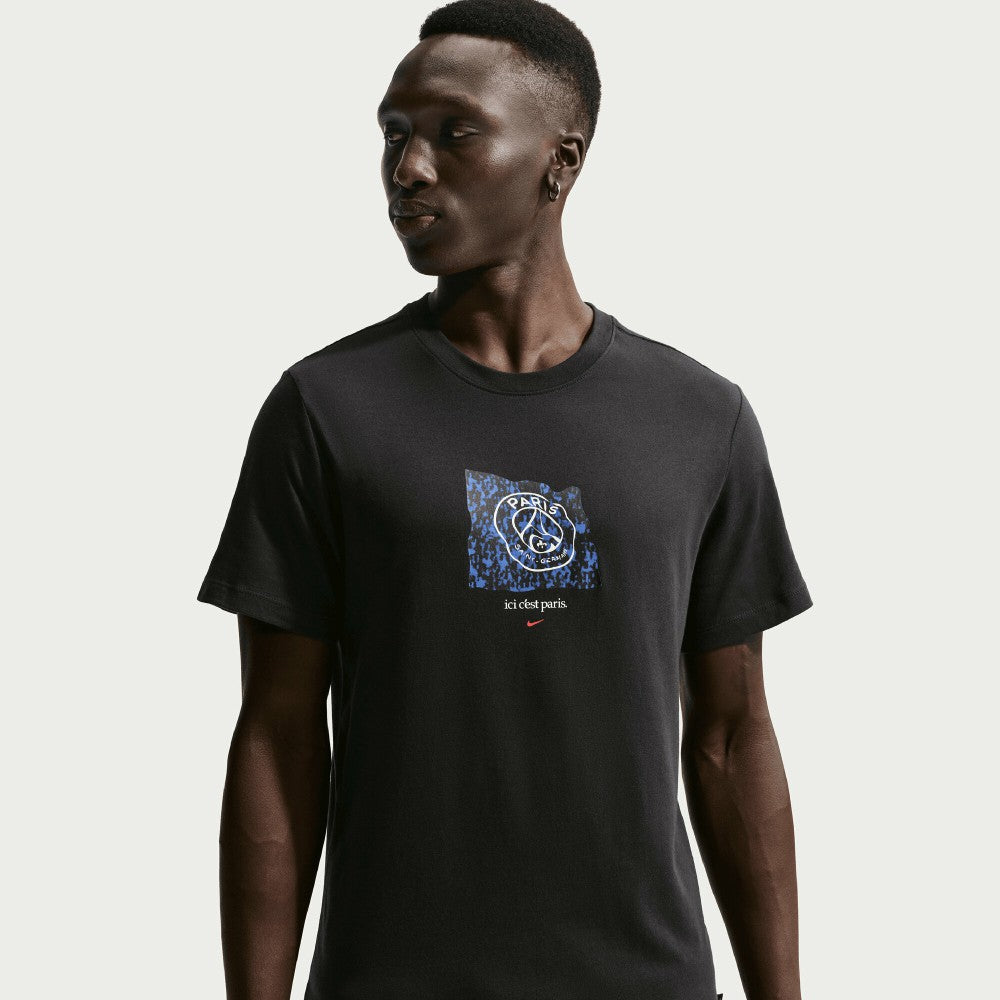 Paris Saint-Germain Men's Banner T-Shirt - Black | Nike cheap
