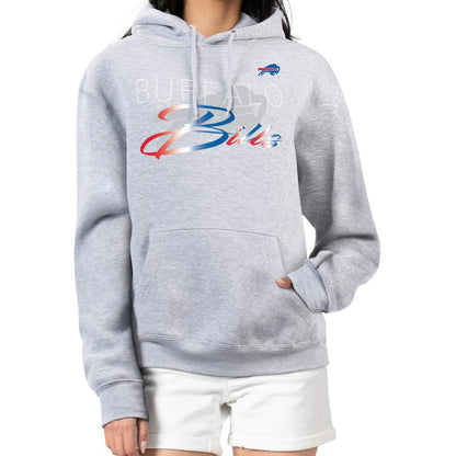 Buffalo Bills G-III 4Her by Carl Banks Women's Shadow Logo Fleece Pullover Hoodie - Gray on sale