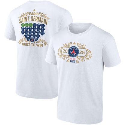 Paris Saint-Germain 2025 Champions League Winners Roster Jersey T-Shirt - White outlet