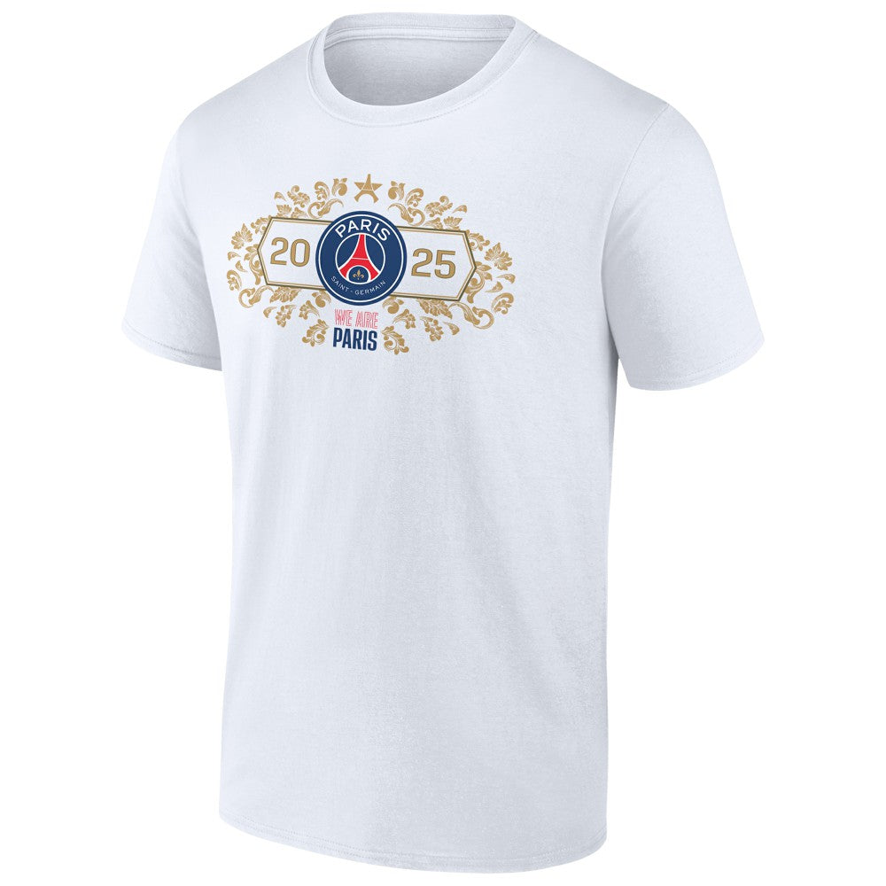 Paris Saint-Germain 2025 Champions League Winners Roster Jersey T-Shirt - White outlet