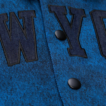 New York Knicks x Purple Brand Button-Up Shooting Shirt - Navy | Mitchell & Ness shop