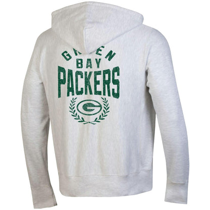 Green Bay Packers Champion Reverse Weave Full-Zip Hoodie - Heather Gray discount
