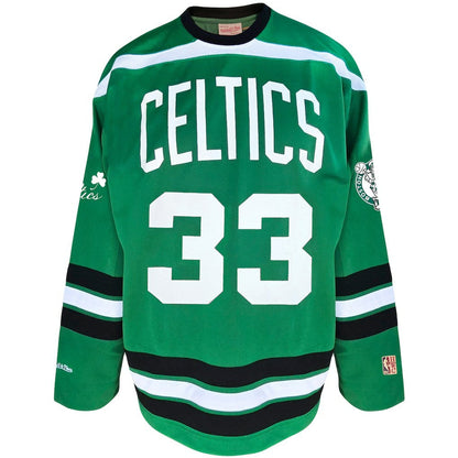 Larry Bird Boston Celtics Big & Tall NBA Hockey Jersey - Kelly Green | Mitchell & Ness online