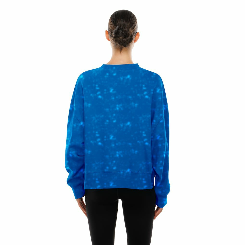 Buffalo Bills New Era Women's Throwback Oversized Boxy Sweatshirt - Royal cheap