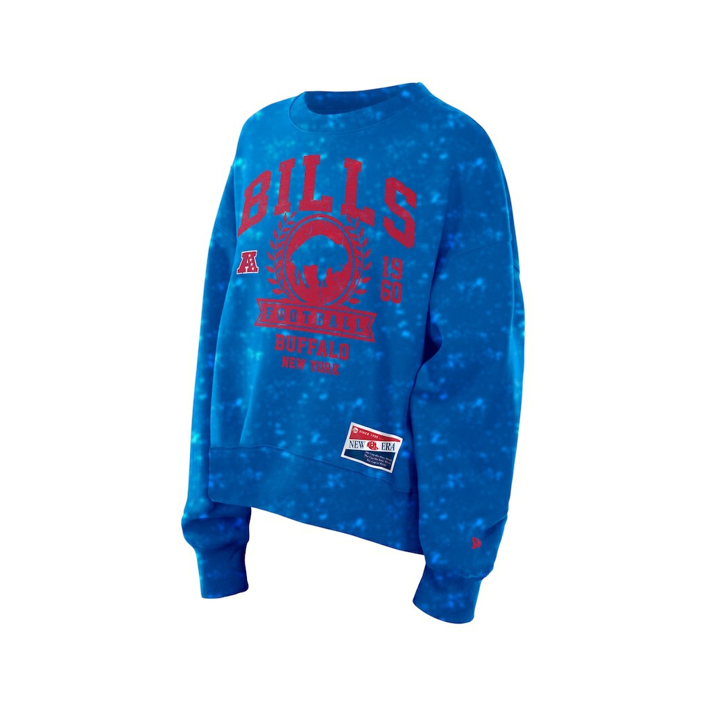 Buffalo Bills New Era Women's Throwback Oversized Boxy Sweatshirt - Royal cheap