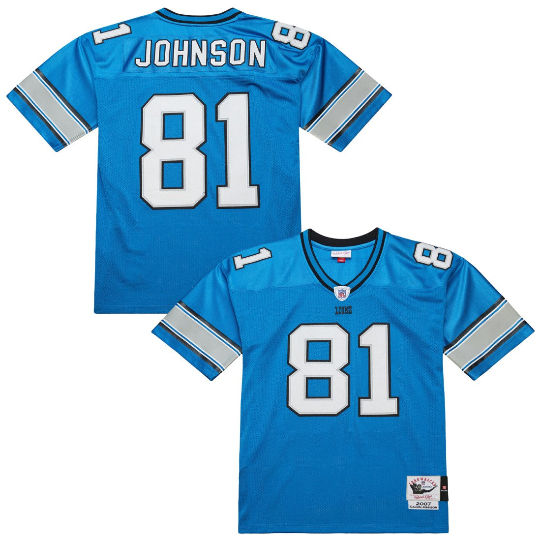 Calvin Johnson Detroit Lions 2007 Authentic Throwback Retired Player Jersey - Blue for sale