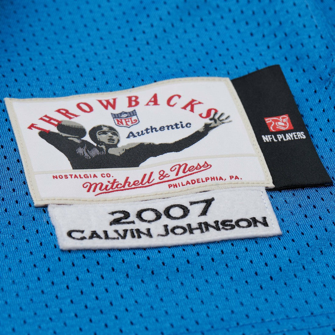 Calvin Johnson Detroit Lions 2007 Authentic Throwback Retired Player Jersey - Blue for sale