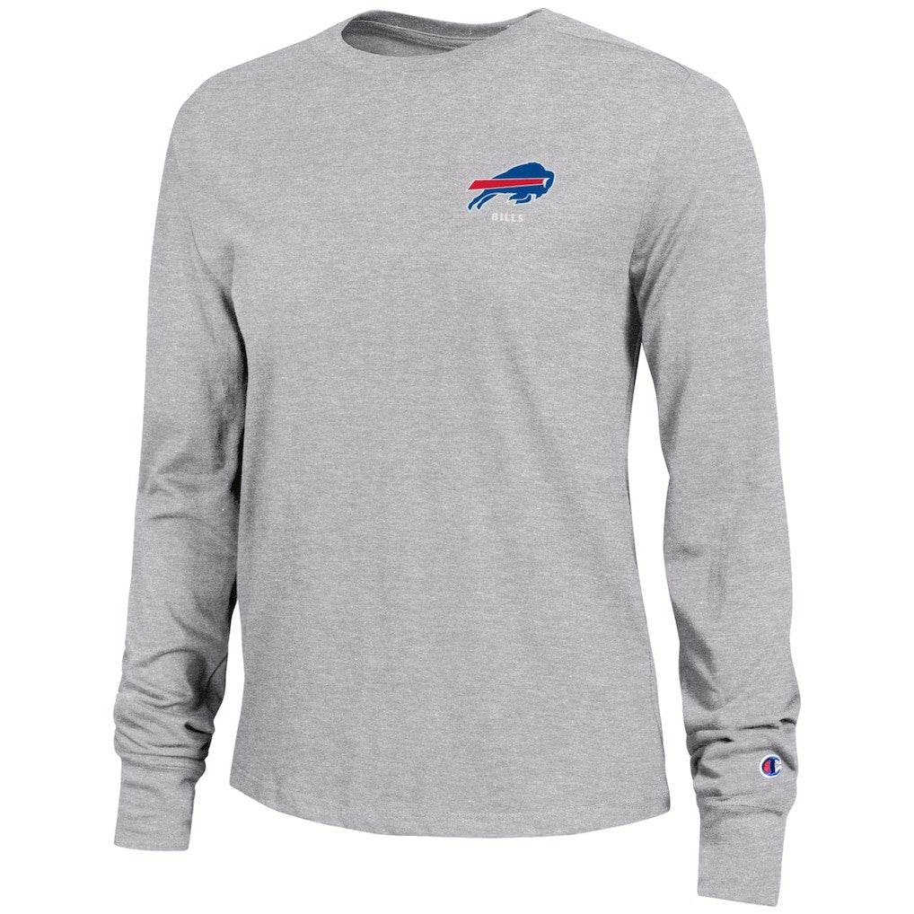 Buffalo Bills Champion Women's Core Long-Sleeve T-Shirt - Heather Gray for sale