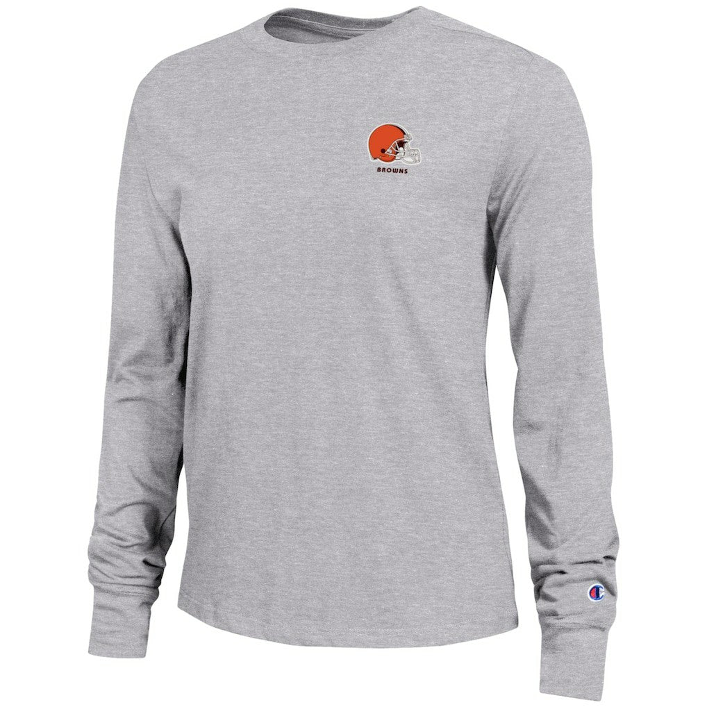 Cleveland Browns Champion Women's Core Long-Sleeve T-Shirt - Heather Gray cheap