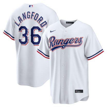 Wyatt Langford Texas Rangers Home Replica Jersey - White | Nike