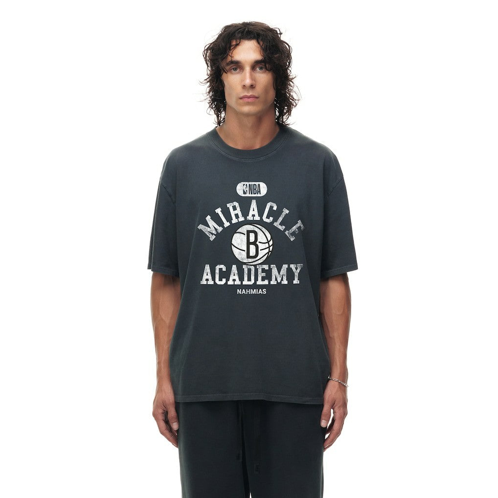Brooklyn Nets Unisex Miracle Academy x NBA Collection Vintage Boxy T-shirt - Heather Black shop