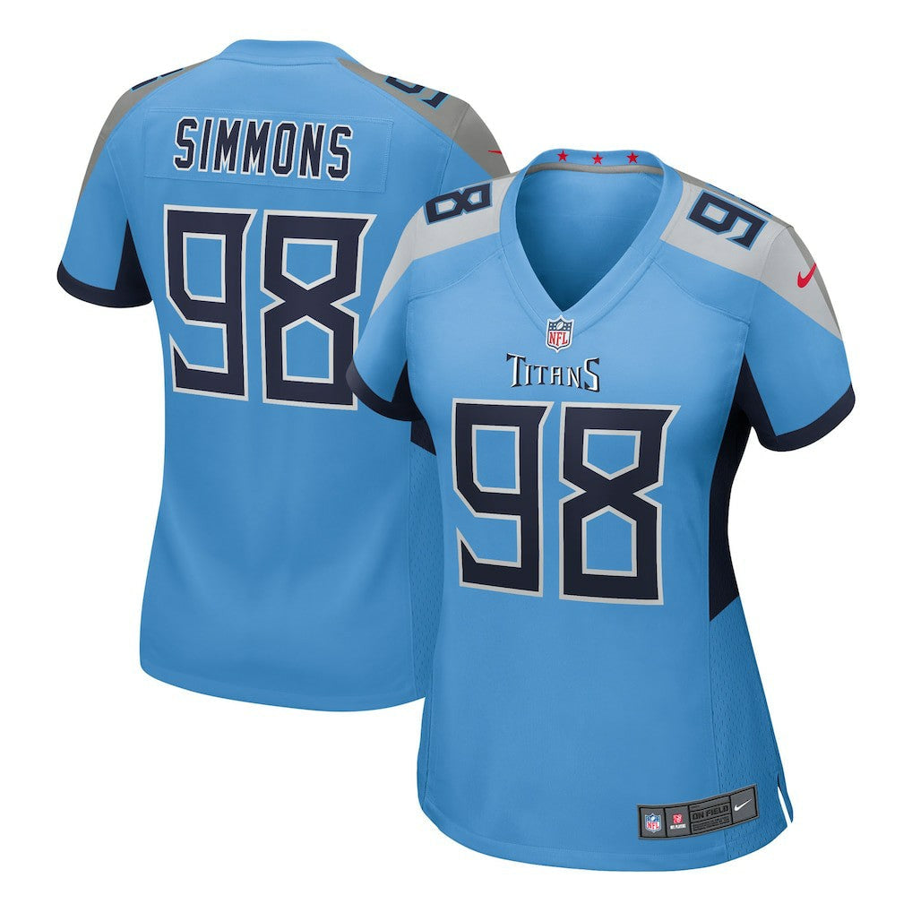 Jeffery Simmons Tennessee Titans Women's Team Game Jersey - Light Blue | Nike online