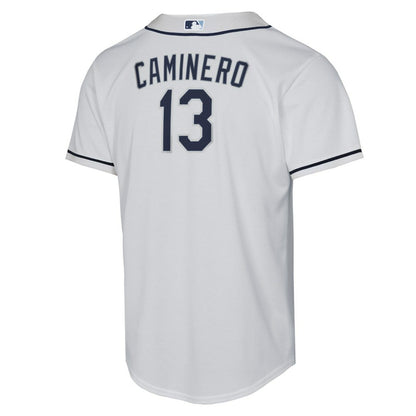 Junior Caminero Tampa Bay Rays Youth Home Replica Player Jersey - White | Nike