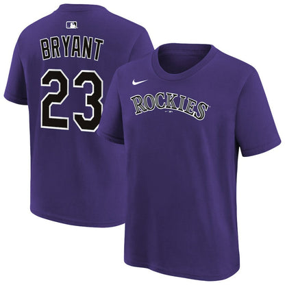 Kris Bryant Colorado Rockies Youth Name & Number T-Shirt - Purple | Nike
