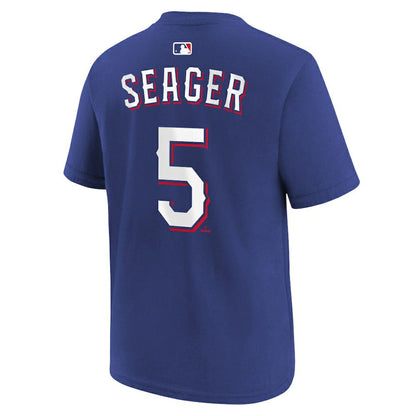 Corey Seager Texas Rangers Youth Name & Number T-Shirt - Royal | Nike