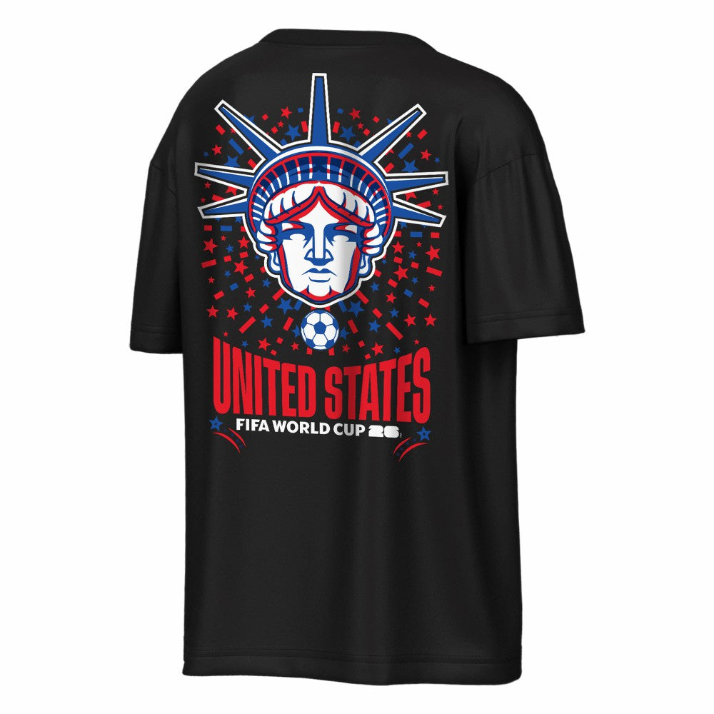 USMNT Outerstuff FIFA World Cup 2026 Rally Oversized 2-Hit T-Shirt - Black sale