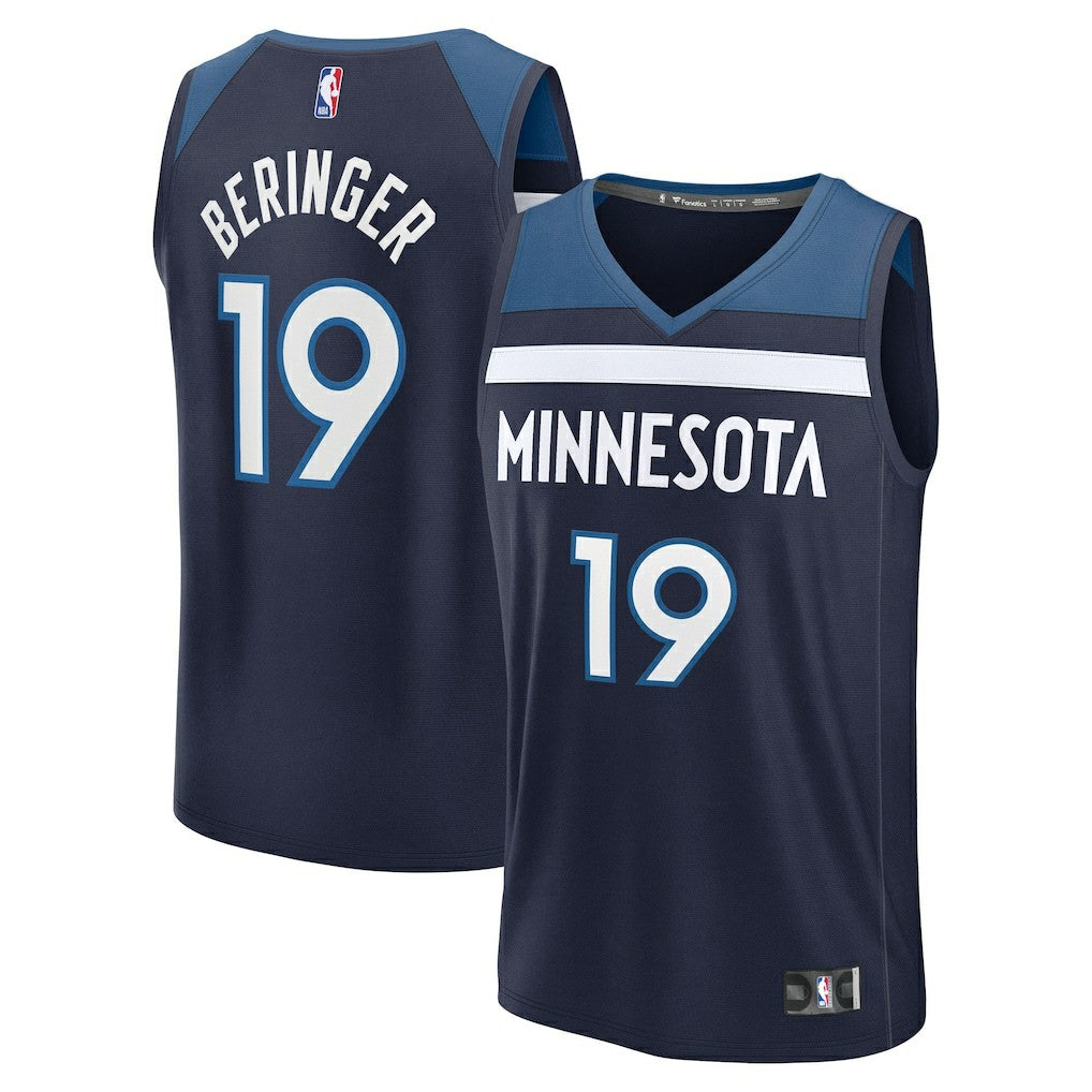 Joan Beringer Minnesota Timberwolves 2025 NBA Draft First Round Pick Fast Break Replica Jersey - Icon Edition - Navy | Fanatics online