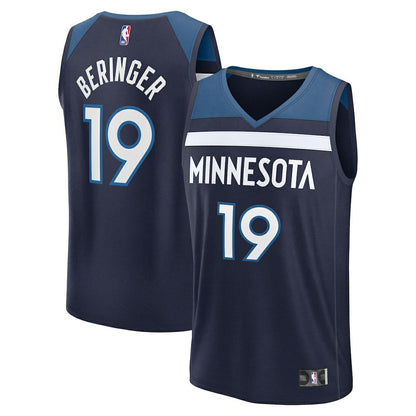 Joan Beringer Minnesota Timberwolves 2025 NBA Draft First Round Pick Fast Break Replica Jersey - Icon Edition - Navy | Fanatics online