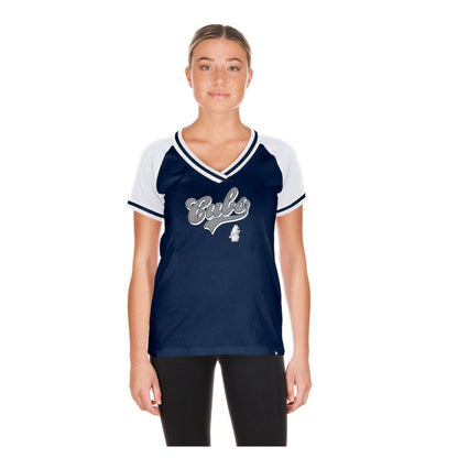 Chicago Cubs Women's Gameday V-Neck T-Shirt - Navy | New Era
