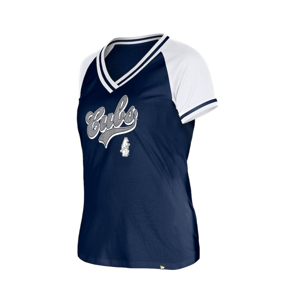 Chicago Cubs Women's Gameday V-Neck T-Shirt - Navy | New Era
