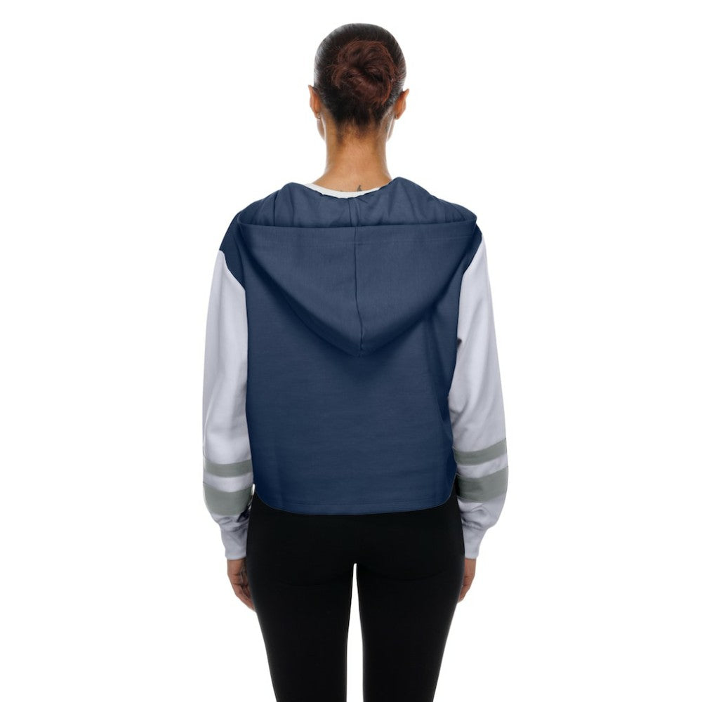 New York Yankees Women's Boxy Lace-Up Hoodie - Navy | New Era