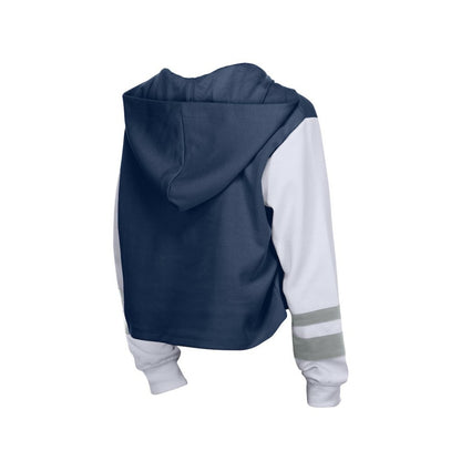 New York Yankees Women's Boxy Lace-Up Hoodie - Navy | New Era