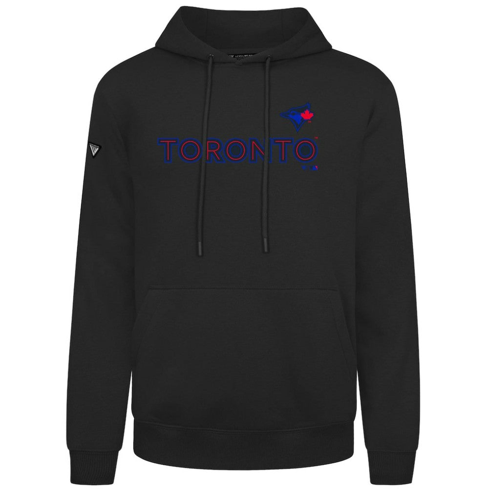 Toronto Blue Jays Levelwear City Connect Podium Core Logo Pullover Hoodie - Black