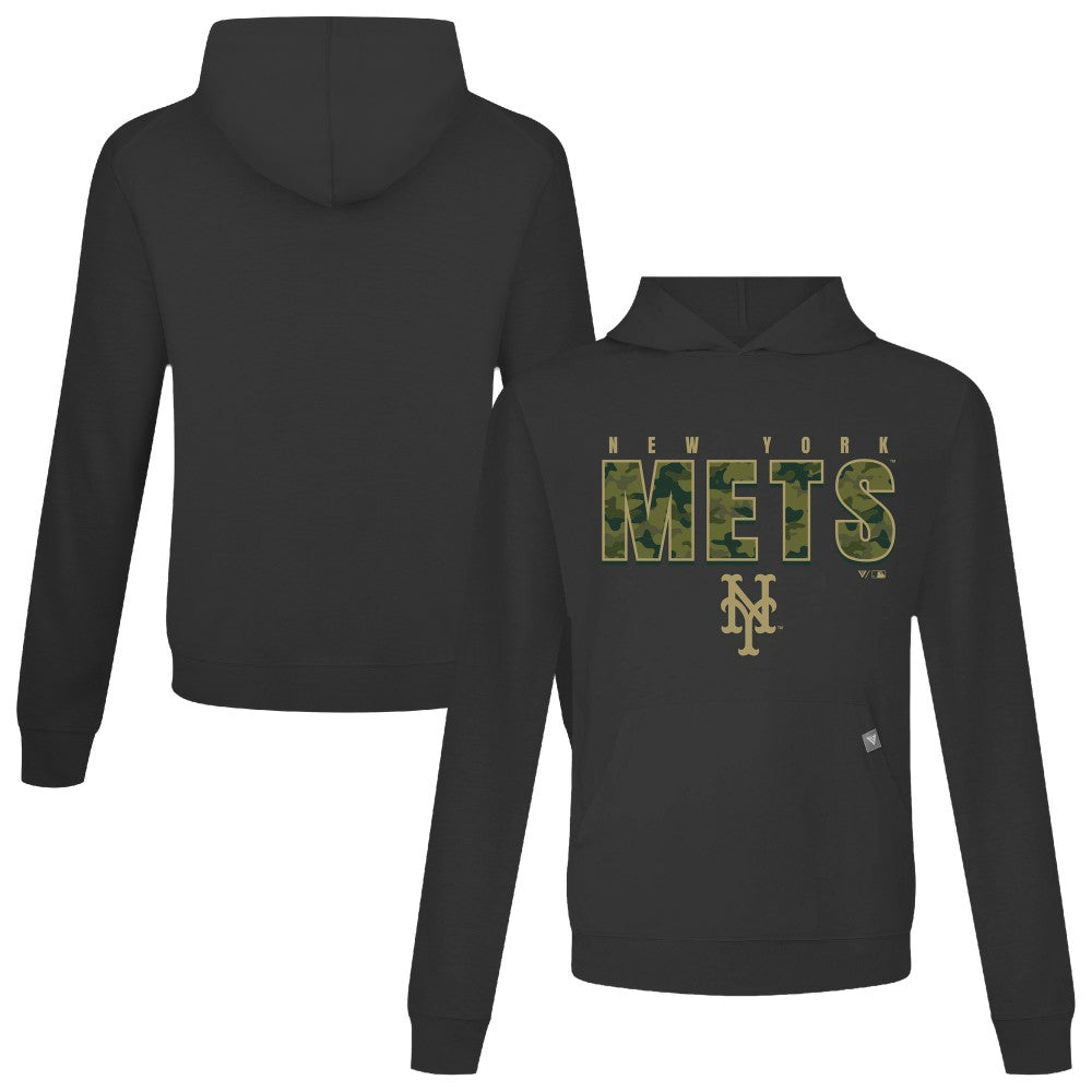 New York Mets Levelwear Relay Protect Pullover Hoodie - Black