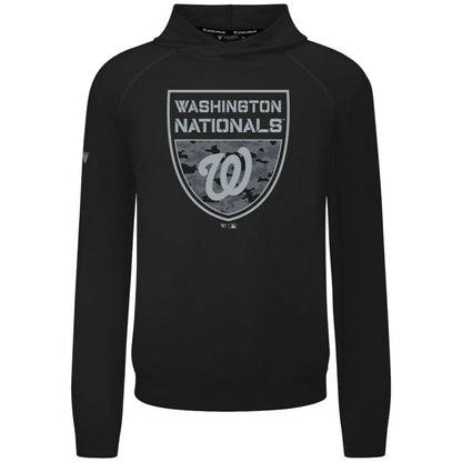Washington Nationals Levelwear Mandate Buckler Tri-Blend Pullover Hoodie - Black
