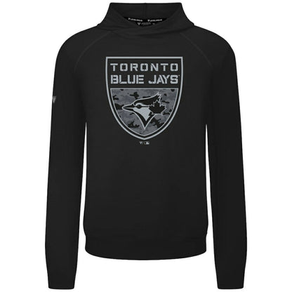 Toronto Blue Jays Levelwear Mandate Buckler Tri-Blend Pullover Hoodie - Black
