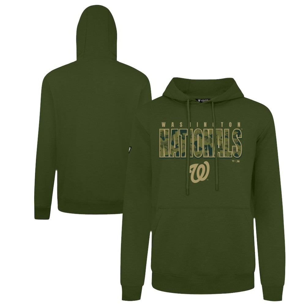 Washington Nationals Levelwear Podium Protect Pullover Hoodie - Green
