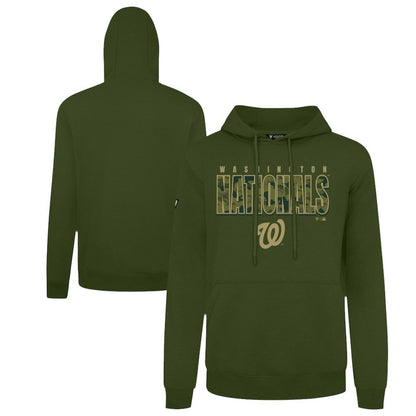 Washington Nationals Levelwear Podium Protect Pullover Hoodie - Green