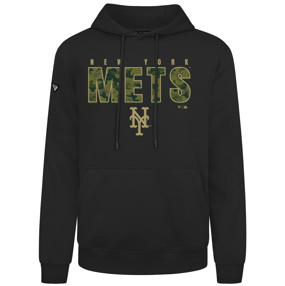 New York Mets Levelwear Podium Protect Pullover Hoodie - Black